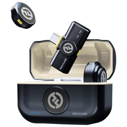 Hollyland Lark M2 Wireless Microphone for iPhone17/16/15 & Androids, Mini Microphone, 1000ft Range, Hi-Fi Audio, Noise Cancelling, 30H Battery for Video Recording (USB Type-C Version) - size: USB Type-C Version