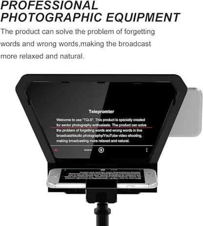 GVM Teleprompter Portable for iPad, Tablet, Smartphone & DSLR Cameras, Teleprompter Kit with Remote Control & Flexible Holder, teleprompter for Smartphone APP Compatible with iOS/Android - size: 9inch