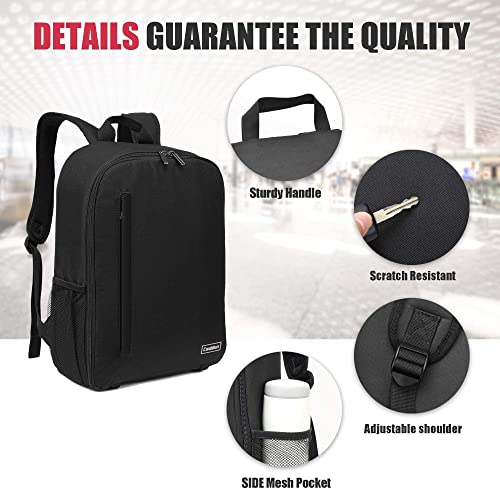 Cwatcun Camera Backpack with USB,Rain Cover,fit 15.6" Laptop,Anti-Theft Rear Open Camera Bag,Waterproof Camera Case with Tripod Straps for Canon Nikon Sony DSLR SLR Photography Bag Unisex(III-L-Black) - color: Black, size: 3.0 Large