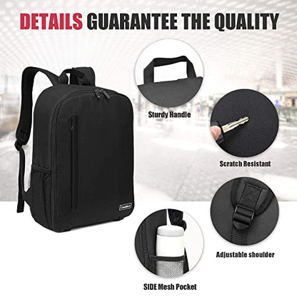 Cwatcun Camera Backpack with USB,Rain Cover,fit 15.6" Laptop,Anti-Theft Rear Open Camera Bag,Waterproof Camera Case with Tripod Straps for Canon Nikon Sony DSLR SLR Photography Bag Unisex(III-L-Black) - color: Black, size: 3.0 Large