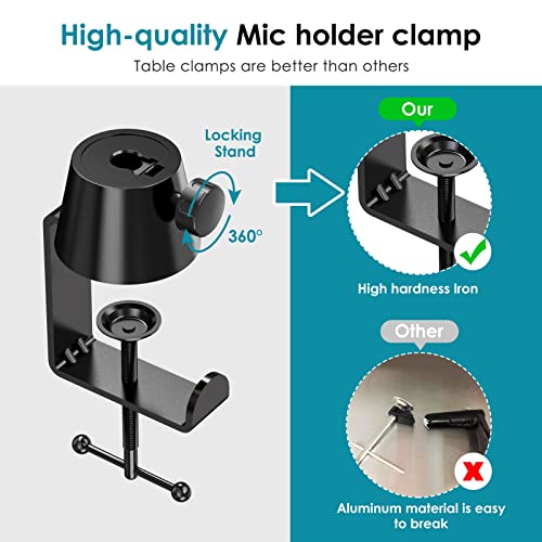Mic Boom Arm Stand Compatible with Shure SM7B, MV7, Blue Yeti Mic, Fifine microphone, HyperX QuadCast Mic and Most Microphones, Premium Microphone Arm by YOUSHARES - color: Boom Arm for Microphone