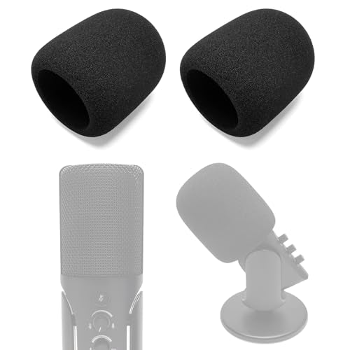 2-Pack Foam Windscreen Mic Cover Compatible with Sennheiser Profile USB Microphone, High-Density Pop Filter