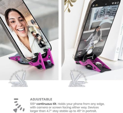 GEOMETRICAL Pocket Tripod PROv2 - Card-Size Stand, for iPhone, Thunder Pink Universal Kit - color: Thunder Pink