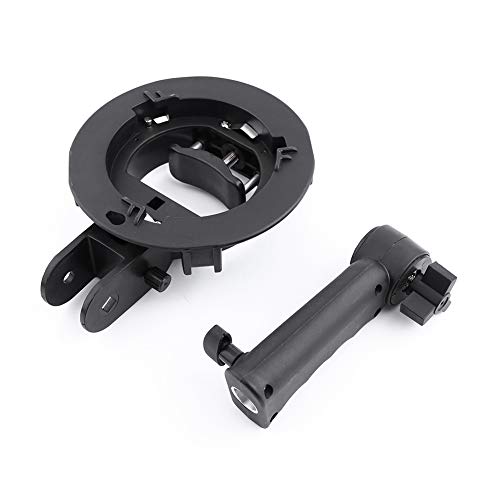 S Type Bracket, Universal S Type Mount Flash Bracket with a Handle, Photo Flash Snoot Softbox Beauty Dish Reflector Umbrella Holder for Bowens' Port