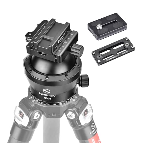 70mm Low Profile Tripod Ball Head,Ballhead for Hunting,Load 88.2lb(40KG), 2523