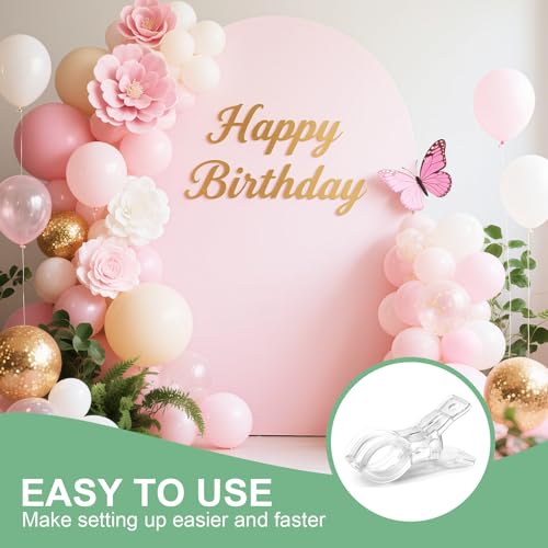 10 PCS Balloon Arch Clips, Plastic Transparent Backdrop Spring Clamps 3.5 Inch Clamps for balloon arch, Heavy Duty Spring Clamps For Party Decoration Crafts And Photography Studios