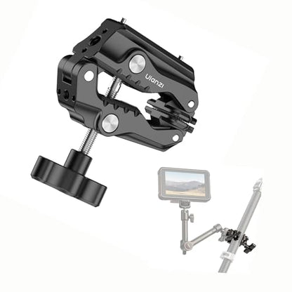 ULANZI HD02 10'' Camera Super Clamp: Ultra-Portable Mount w 1/4", 3/8" & NATO for Camera, Monitor, Light (Fits 20-87mm)