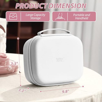 Hard Storage Case Compatible with Fujifilm Instax Mini 12/11/90/SQ1/SQ40/EVO Instant Camera, Holds Fuji Film & Accessories with 3 Dividers,Ideal for Home & Travel (White) - color: White