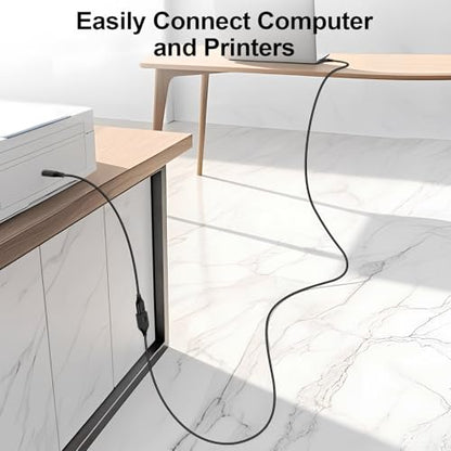 10FT 3.0A USB Extension to USB Extender Cable,USB A Extension Power Cords,USBA Male to Female Hub Fast Data Transfer Wire for HP Printer Webcam Flash Drive Hard Drive Camera Mouse