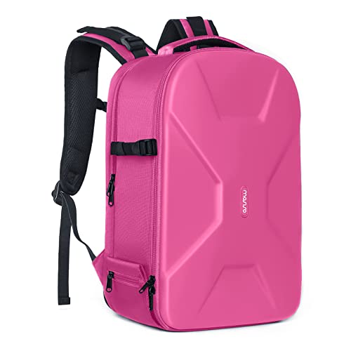 MOSISO Camera Backpack, DSLR/SLR/Mirrorless Photography Camera Bag 15-16 inch Waterproof Hardshell Case with Tripod Holder&Laptop Compartment Compatible with Canon/Nikon/Sony, Rose Red - color: Rose Red