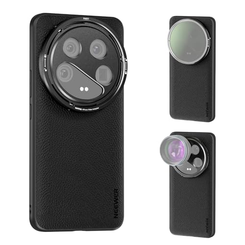 NEEWER 14 Ultra Case, Protective Heavy Duty Case with Wireless Charging, 17mm Lens Mounts & 67mm Filter Adapter, TPU + PC Faux Leather, Compatible with Xiaomi 14 Ultra, PA051 Black - style: Case for 14 Ultra