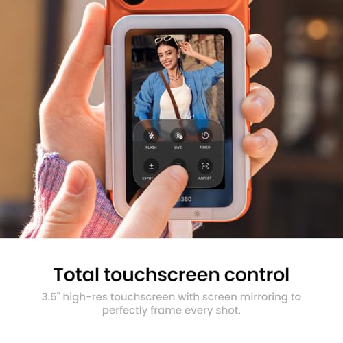 Insta360 Snap Selfie Screen - 4K Magnetic Selfie Monitor Screen for Selfie, Vlogging, Compaitble with iPhone 15/16/17 Pro, Touchscreen Control, Wired Instant Connection - size: Snap Selfie Screen