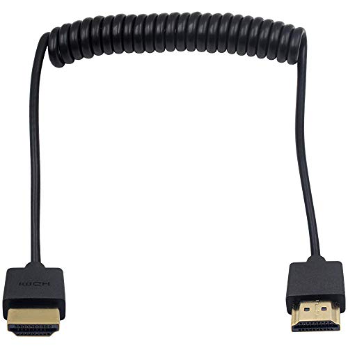 Duttek Coiled HDMI Cable, Extreme Thin 4K HDMI to HDMI Cable, for 3D and 4K Ultra HD TV Stick HDMI 2.0 Cord Extension Converter(Male to Male) (1.2M/4FT) - size: Straight Male to Male 4FT/1.2M