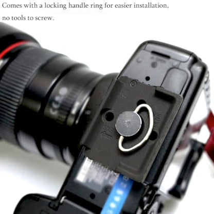 Tripod Quick Release Plate 52mm x 42mm Quick Release Plate Tripod Camera 1/4'' Camera Screw Tripods Mount Plate for 200PL-14 Cameras Quick Release