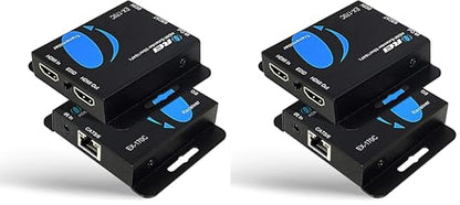 OREI 4K HDMI Over Ethernet Extender Over CAT5/CAT6/CAT7, with IR Upto 164 Feet - Loop Out - 4K @ 30Hz 1080P Full HD Signal Distribution (EX-170C) (Pack of 2) - size: 2 PACK