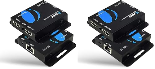 OREI 4K HDMI Over Ethernet Extender Over CAT5/CAT6/CAT7, with IR Upto 164 Feet - Loop Out - 4K @ 30Hz 1080P Full HD Signal Distribution (EX-170C) (Pack of 2) - size: 2 PACK