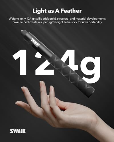 SYMIK Invisible Selfie Stick for Insta360 120cm / 47.2 in, 360 Camera Stick | Aluminum Alloy Extension Selfie Stick, with 1/4'' Screw and Wrist Strap for Insta 360 X5 X4 Air X3 ONE X2, DJI Osmo 360 - size: 120 cm / 47.2 in