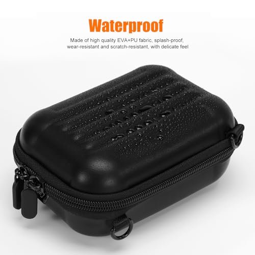 Cwatcun Carrying & Protective Case for Digital Camera with 2 Carrying Ways, Hardshell Lightweight Small Camera Sling Case Compatible with KODAK PIXPRO/Canon PowerShot/Sony DSCW800 DSCW830 - color: Black02
