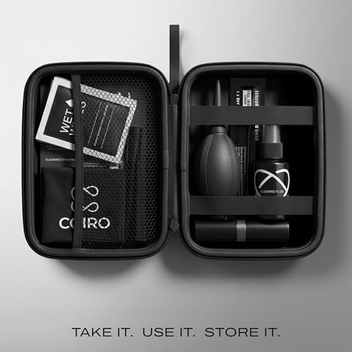 C Coiro Camera Lens Cleaning Kit 7 in 1 – Lens Pen, Air Blower, Sensor Cleaning Swabs, Lens Cleaner Spray, Wet Wipes 5 Pac, Microfiber Wipe – DSLR Mirrorless Full Frame - size: 7 IN 1