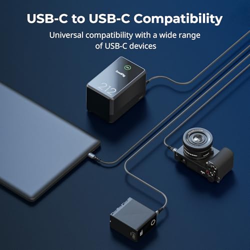 SMALLRIG 240W USB C to USB C Cable (3.28ft), PD 3.1 240W Fast Charging Cable Cord GaN Charger 4747/4751, V Mount Battery, for iPhone 16/17, for Samsung S23, for MacBook Pro - style: No Display