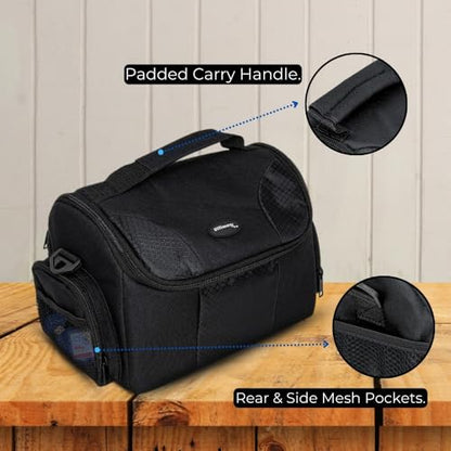 Ultimaxx Large SLR/DSLR Camera Deluxe Padded Gadget Bag/Carrying Case with Shoulder Strap for Sony,Nikon, Canon, Olympus, Pentax, Panasonic, Samsung & Many More Cameras & Camcorders - size: Large
