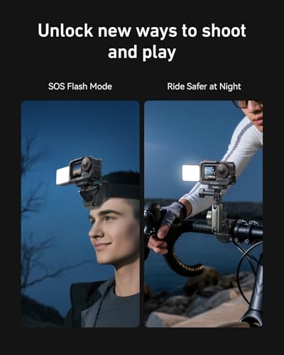 TELESIN Vlogging Light Mini LED Action Camera Video Light Magnetic Photography Fill Lighting for DJI Osmo Action 6 Action 5 Pro 4/3 Camera Cage Accessories