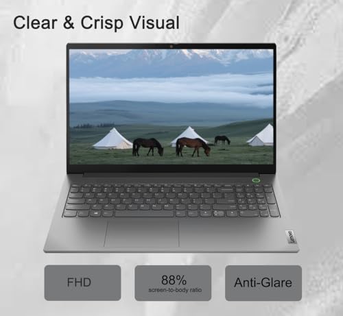 Lenovo ThinkBook 15 Gen 4 Business Laptop (15.6" FHD Anti-Glare, Intel 10-Core i7-1255U, 16GB RAM, 512GB SSD), 1080p Webcam, Fingerprint, Narrow Bezel, Thunderbolt 4, Ethernet, Win 11 Pro w/Copilot - size: 16GB|512GB SSD, style: Core i7