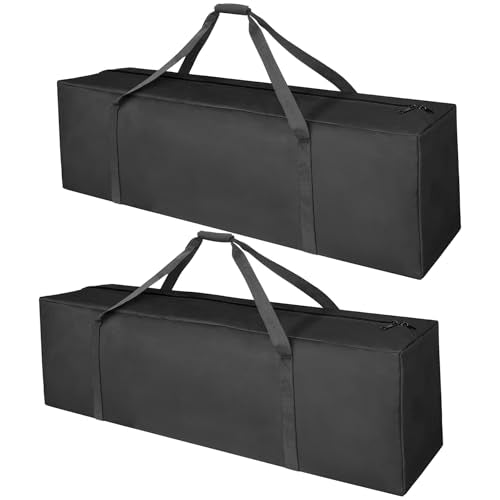 COOLBEBE 52" Sports Duffle Bag - 160L Extra Large Travel Duffel Luggage Bag with Upgrade 2-way Lockable Zippers, Sturdy & Water Resistant Long Duffle Bag for Camping Moving (Black 52inch 2Pack) - size: 52" x 12" x 16" 2Pack
