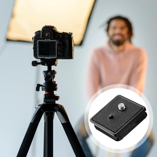 Camera Tripod Mount, Tripod Quick Release Plate, Adapter with Screws Camera-Mounting Parts Replacement for Tripods Camera Quick Release Plate (41x44.5x11.5mm)