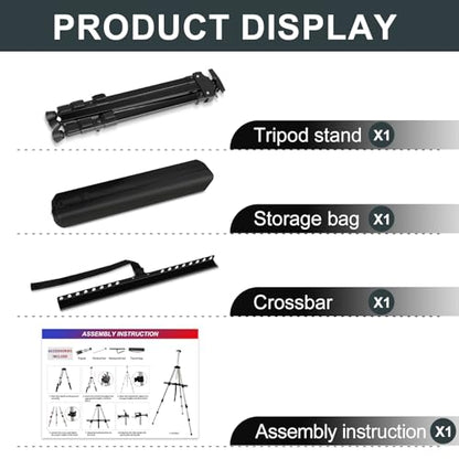 AROIC 4 Pack Art Painting Display Easel Stands,Portable Adjustable Aluminum Metal Tripod Artist Canvases Height from17 to 66 Inch Extra Sturdy forTable-Top/Floor Painting. Black with 4 Storage Bag - style: 4P