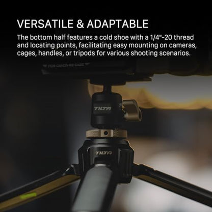 Tilta Mini Ball Head Mount | Adjust Angle of External Monitors or On-Board Lights | Ensures Accessories Stay Secure | Easy to Adjust (Cold Shoe) TA-MBH-CS-B - style: Cold Shoe