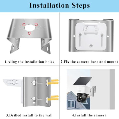 2 Pack Corner Mount Bracket Compatible with eufy Security eufyCam S4, eufy Security Camera C31, eufyCam C37, Eufy PoE Cam S4, Metal Outdoor Adapter Accessories Kits Mounting Bracket for Outdoor Indoor