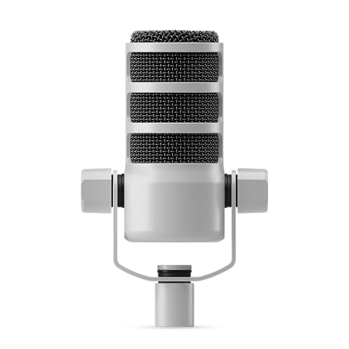 RØDE PodMic Cardioid Dynamic Broadcast Microphone - White - color: PodMic White