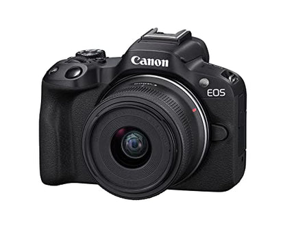 Canon EOS R50 Mirrorless Camera RF-S18-45mm F4.5-6.3 is STM Lens Kit, 24.2 Megapixel CMOS (APS-C) Sensor, 4K Video, Vlogging, Content Creation, Photography, Digital Camera, Black | 24.2MP Aps-C CMOS, Digic X, Dual Pixel CMOS Af Ii, 6K-Oversampled 4k30p, R