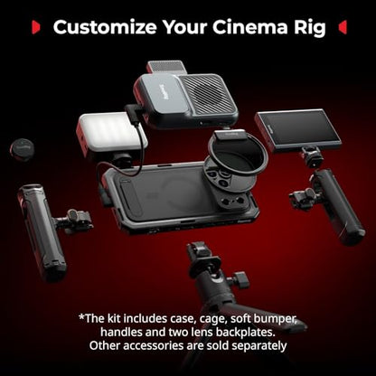 SmallRig Phone Video Cage Dual Handheld Kit for iPhone 17 Pro Max, Phone Rig with Wireless Quick Release Side Handle, 17mm T-Mount Lens Backplate for Video Recording/YouTube/Live Streaming/Vlog - 5541 - style: Dual Handheld Kit