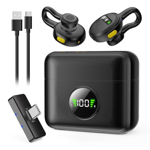Tisino mini Wireless Lavalier Microphone for iPhone 15,16/Android/Tablets/PC with USB C Plug, Noise Reduction Clip-on Lapel Mic with Charging Case for YouTube, TikTok, Vlog, Podcast, Interview - color: Black