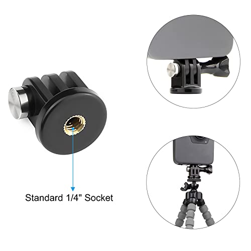 SOONSUN 3-Pack Tripod Mount Adapter for Gopro Hero 13, 12, 11, 10, 9, 8, 7, 6, 5, 4, 3+, 3, Session, Fusion, AKASO, SJCAM, DJI Osmo Action Camera - 316 Stainless Steel Screw Nut, Rustproof in Seawater