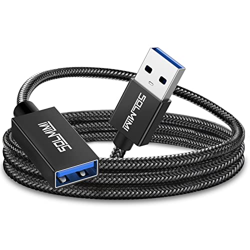 USB Extension Cable 8 FT, Male to Female 3.0 USB 5 Gbps High-Speed Transmission Cable Compatible with Gamepad, Keyboard, Flash Drive, Hard Drive, Printer, VR, PS5 - size: 8 feet
