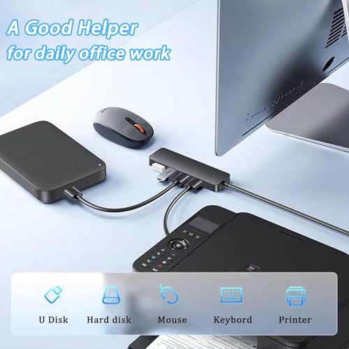 USB 3.0 Hub, VIENON USB Hub with 4 USB 3.0 Female Ports, USB Splitter USB Extender for PC, Laptop, Xbox, PS4/5, Flash Drive, HDD, Console, Printer, Camera,Keyborad, Mouse-2ft - size: 2FT, style: USB Hub
