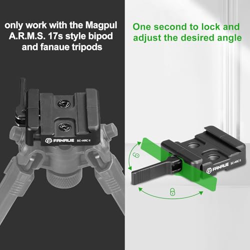 FANAUE ARCA-Swiss Bipod Adapter, ARCA-Swiss Quick Release, Arca Tripod Mount for Fanaue Tripod Heads