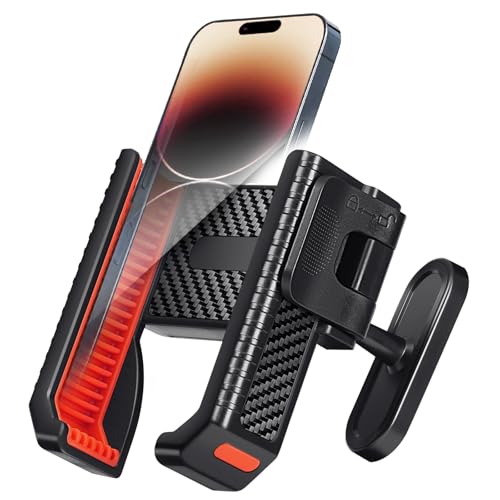 Magnetic Golf Cart Phone Holder, 360° Rotation Golf Cart Magnetic Phone Mount for Cellphone, Golf Cart Accessory & Great Gift, Strong N52 Magnets, Universal Fit, Red (1PCS)