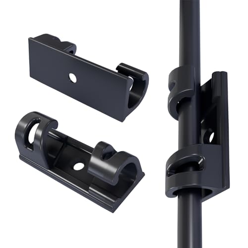 50 Pcs Self Adhesive Cable Clips,Upgraded Cable Management with Screw Hole,Strong Cord Organizer for Under Desk,Car,TV PC,Christmas Light Indoor/Outdoor-Black M - color: black, size: M(Fit 0.2-0.28in)