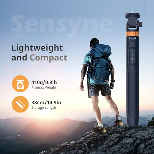 Sensyne 72" Phone Tripod, Extendable Selfie Stick with Detachable Phone Holder Compatible with All Cell Phones/Camera Blue - color: Blue