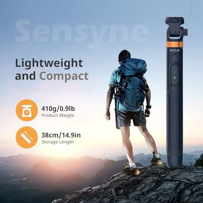Sensyne 72" Phone Tripod, Extendable Selfie Stick with Detachable Phone Holder Compatible with All Cell Phones/Camera Blue - color: Blue