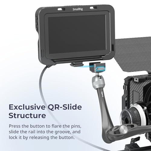 SMALLRIG 11" Rosette Magic Arm, HawkLock H21 Quick Release Structure, w 1/4"-20 Screws and Anti-Twist Pins, for Monitors, Lights, Max Load Cpacity 3kg - size: 11" (HawkLock)