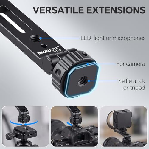 Magnetic Metal Phone Mount with Cold Shoe Mount, Adjustable Rotatable Phone Tripod Holder Adapter for iPhone 17/16/15, Camera Monitoring, Tripods, Stabilizers - PM-10