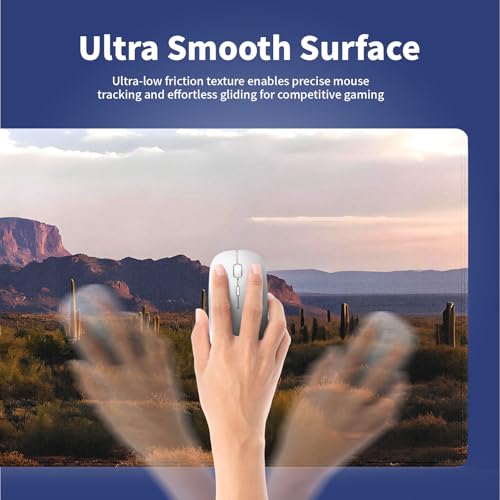 Wknoon. Extra Large Gaming & Office Mouse Pad (31.5" x 11.8") – Saguaro Scenery Arizona Desert Landscape with Cactus Mountain in Spring Wilderness, Premium XXL Desk Mat with Durable Stitched Edges | 31.5" x 11.8", Cactus Mountain in Spring Wilderness, Gam