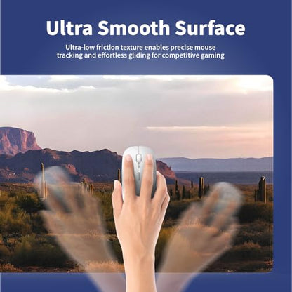 Wknoon. Extra Large Gaming & Office Mouse Pad (31.5" x 11.8") – Saguaro Scenery Arizona Desert Landscape with Cactus Mountain in Spring Wilderness, Premium XXL Desk Mat with Durable Stitched Edges | 31.5" x 11.8", Cactus Mountain in Spring Wilderness, Gam