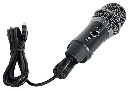 ROCKVILLE A-Stream Live Streaming USB Microphone w Gain+Mute Control+Stand+Cable | Desktop Stand, USB Cable, Plug and Play, Windows/Mac, 14mm Cartridge, Omni-Directional, 20Hz-20kHz