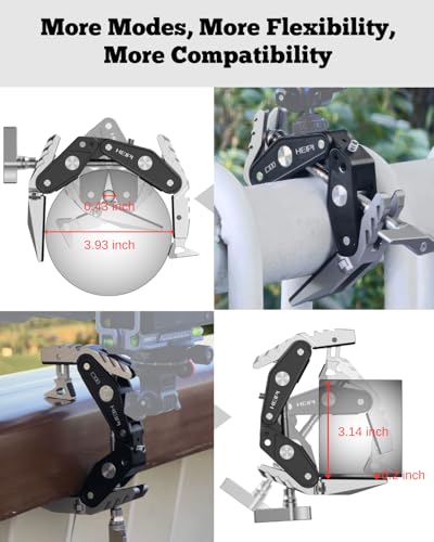 HEIPI Super Clamp Camera Mount Holder - Sabertooth C100 with 360° Ballhead Magic Arm MA175 and Phone Clip PC01 for Tripod Accessories, Round Tube, Flat Surface - style: Super Clamp with Short Magic Arm & Phone Clip